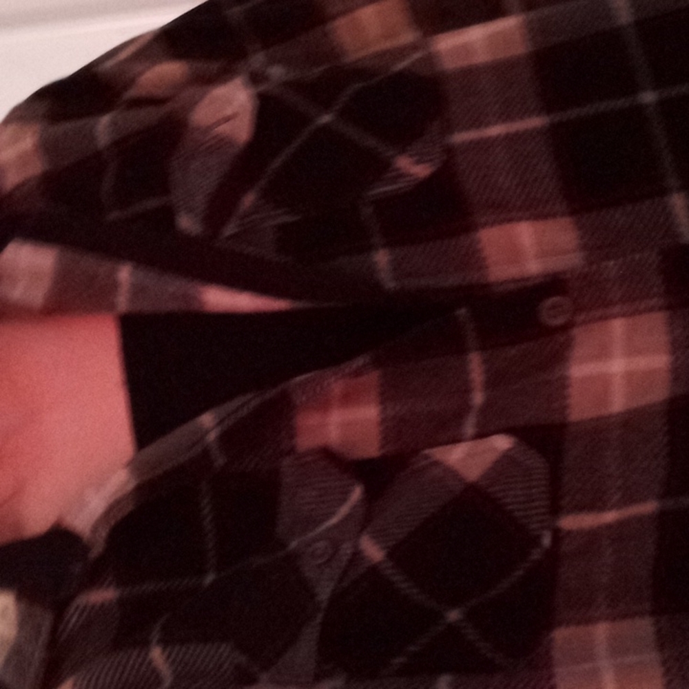Long Flannel Button up Jacket - Picture 2 of 2